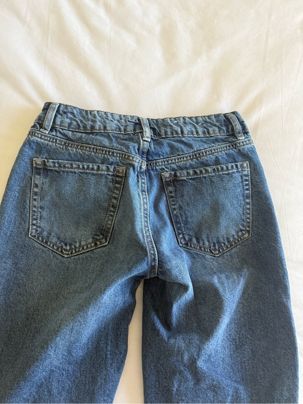 Garage Mid Wash Straight Leg Jeans - Blue - Picture 4 of 6